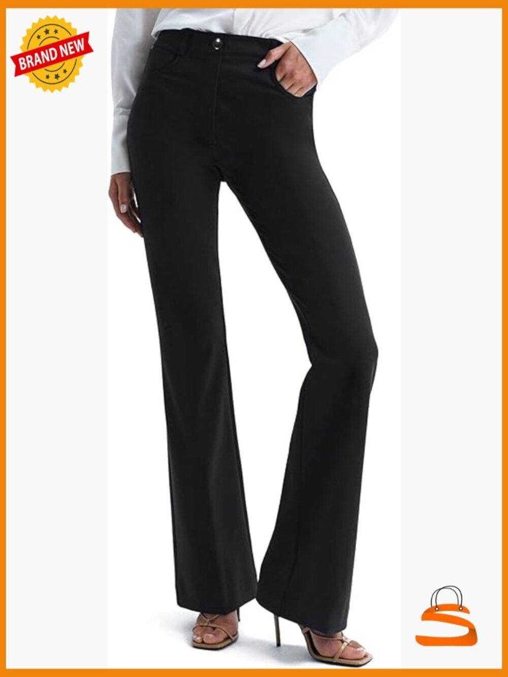 Bootcut Dress Pants 4 Pockets Pull On Stretch Work Lounge Pants S-XXL 29-35